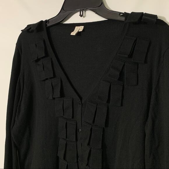 Madison V-Neck Cardigan Sweater Black XL - Picture 3 of 9